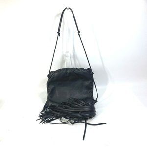 BOTTEGA VENETA 630363 The Fringe Pouch Shoulder Bag, Leather, Women's, Black,...